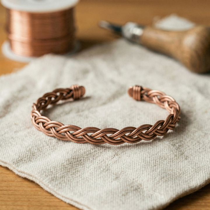 Cobre y Alma Reed Tobillera de Cobre