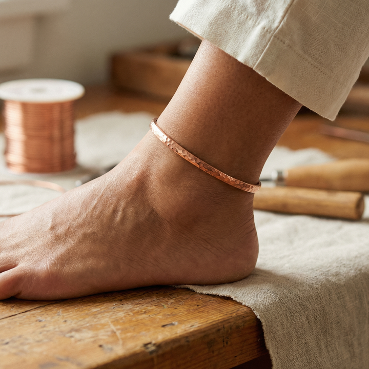 Cobre y Alma Tobillera de Cobre Alma de Arena de Cobre