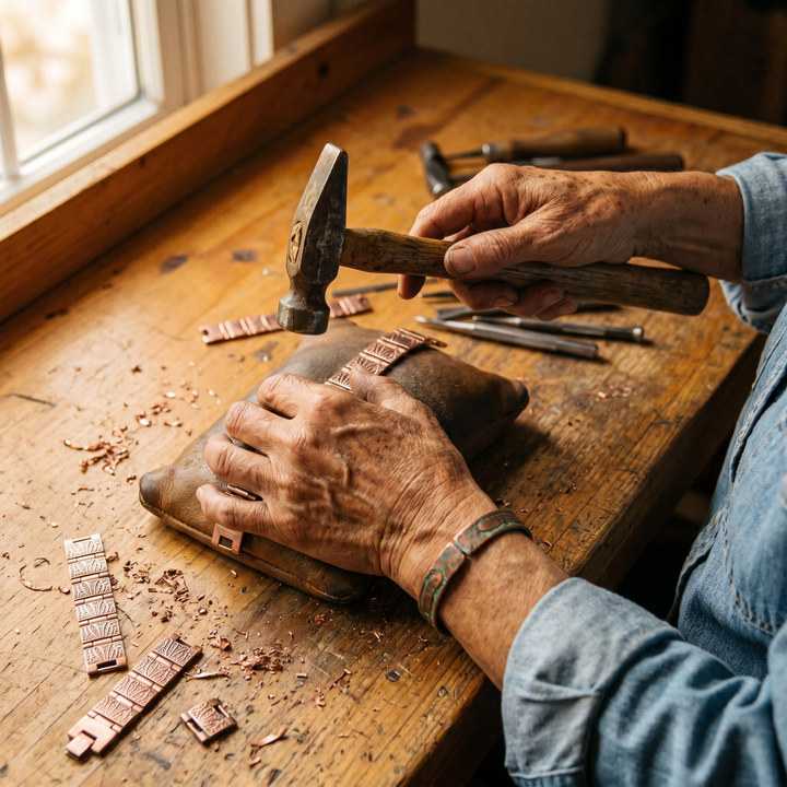 Cobre y Alma Pequeños Pendientes de