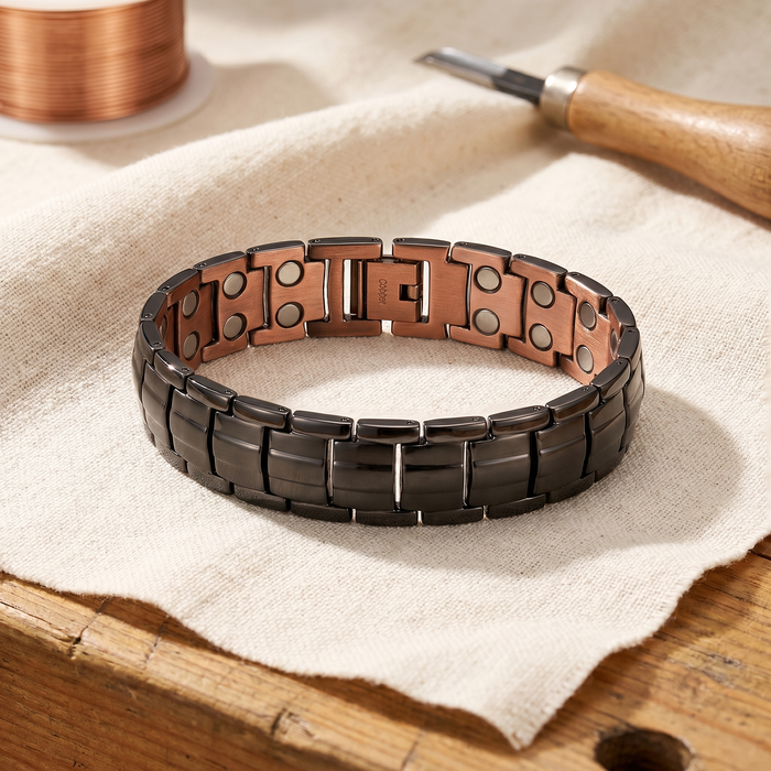 Cobre y Alma Pulsera de Cobre Alma Ocre para Hombre