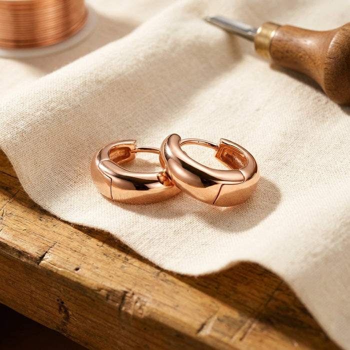 Cobre y Alma Pendientes de Aro de Cobre Copper Soul Linnet